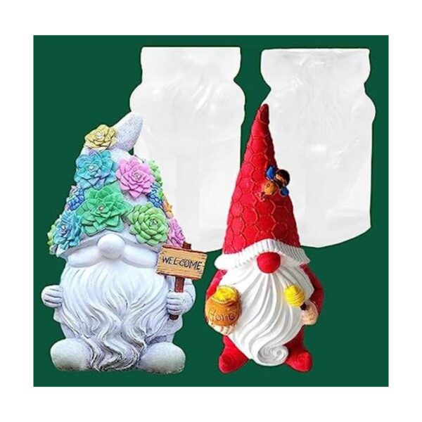 TOPYS 2 moldes de silicona para velas de Papá Noel sin_1