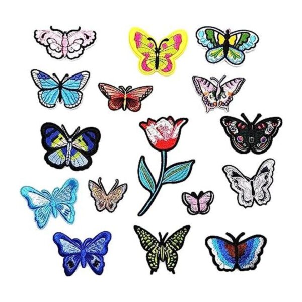 Apliques de mariposa para planchar con 16 piezas de lindos
