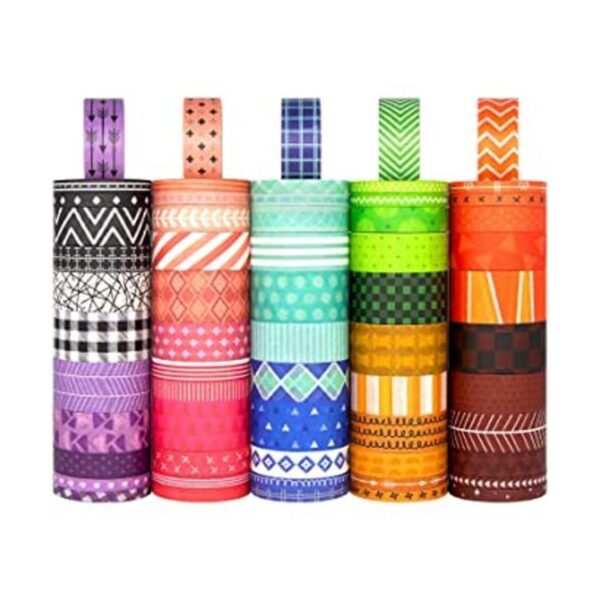 KOVANO Juego de 60 rollos de cinta Washi Cinta adhesiva
