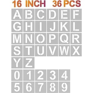 YEAJON Plantillas y números de letras de 16 pulgadas 36
