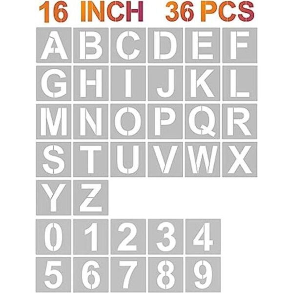 YEAJON Plantillas y números de letras de 16 pulgadas 36