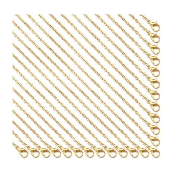 Forise 24 cadenas de collar a granel de 0.018 pulgadas de_1