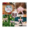Cinta de terciopelo rosa para envolver regalos de árbol de