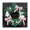 Cinta de terciopelo rosa para envolver regalos de árbol de