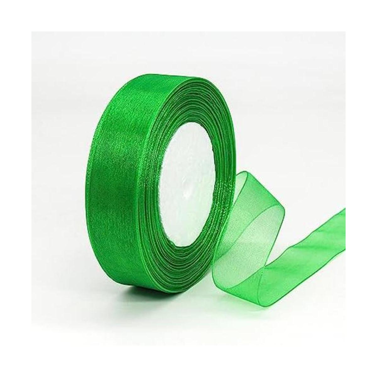 Cinta de organza verde de 1 pulgada 50 yardas cinta de
