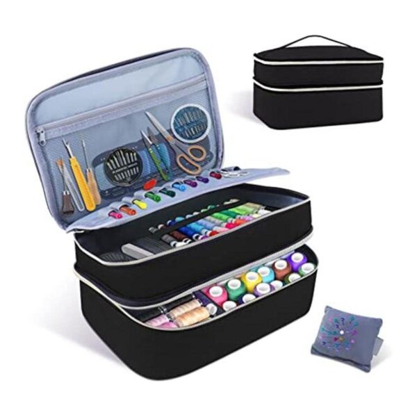 Sewing Supplies Organizer Bag DoubleLayer Sewing Box