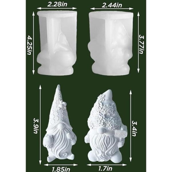 TOPYS Moldes de vela de Papá Noel sin rostro moldes de_2
