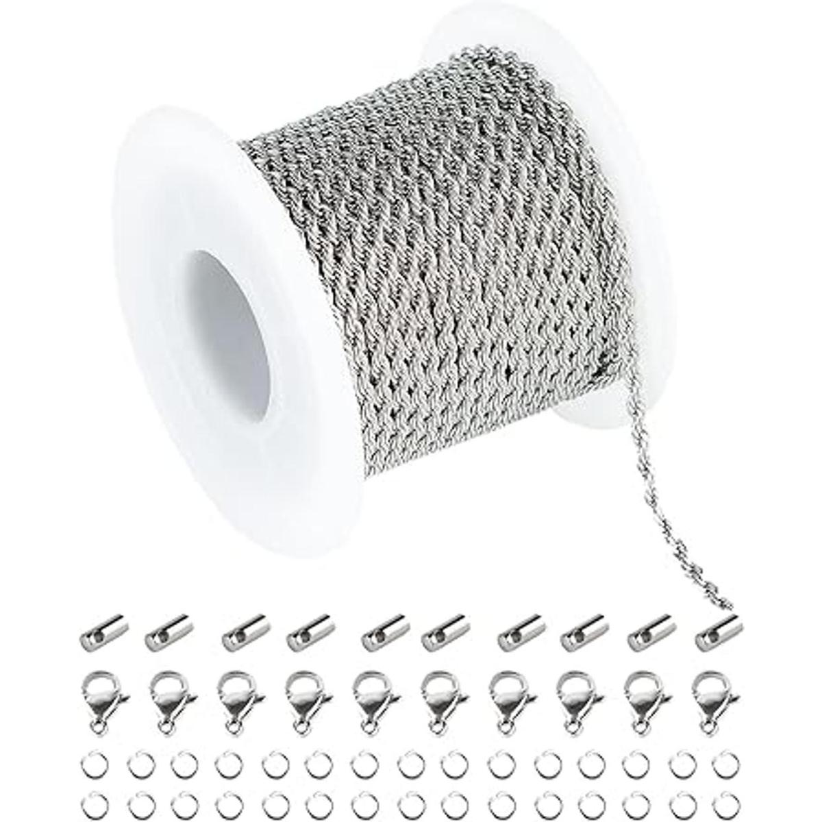 UMAOKANG Cadena de plata de 32.8 pies para hacer joyas