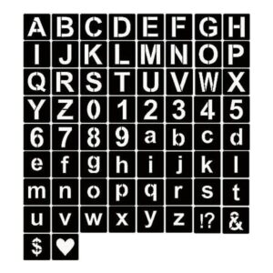 YEAJON Plantillas de letras de 1 pulgada números de