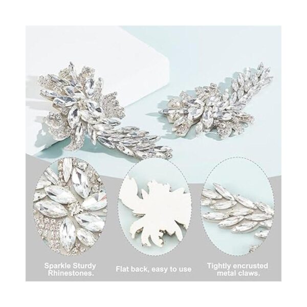 FINGERINSPIRE 2 parches de apliques de cristal de flores_4