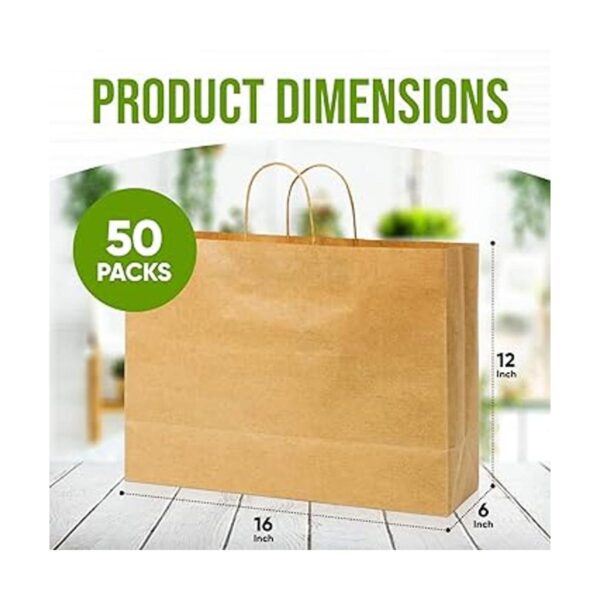Tobvory Bolsas de papel kraft de 16 x 6 x 12 pulgadas
