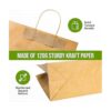 Tobvory Bolsas de papel kraft de 16 x 6 x 12 pulgadas