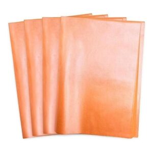 100 hojas de papel de seda naranja metálico a granel 20 x_1