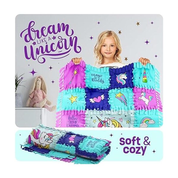 Pretty Me Unicorn Tuck N Tie Kit de manta de forro