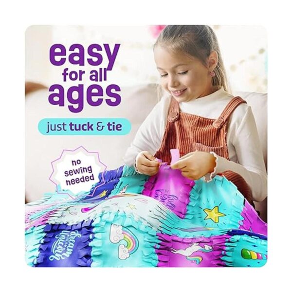 Pretty Me Unicorn Tuck N Tie Kit de manta de forro
