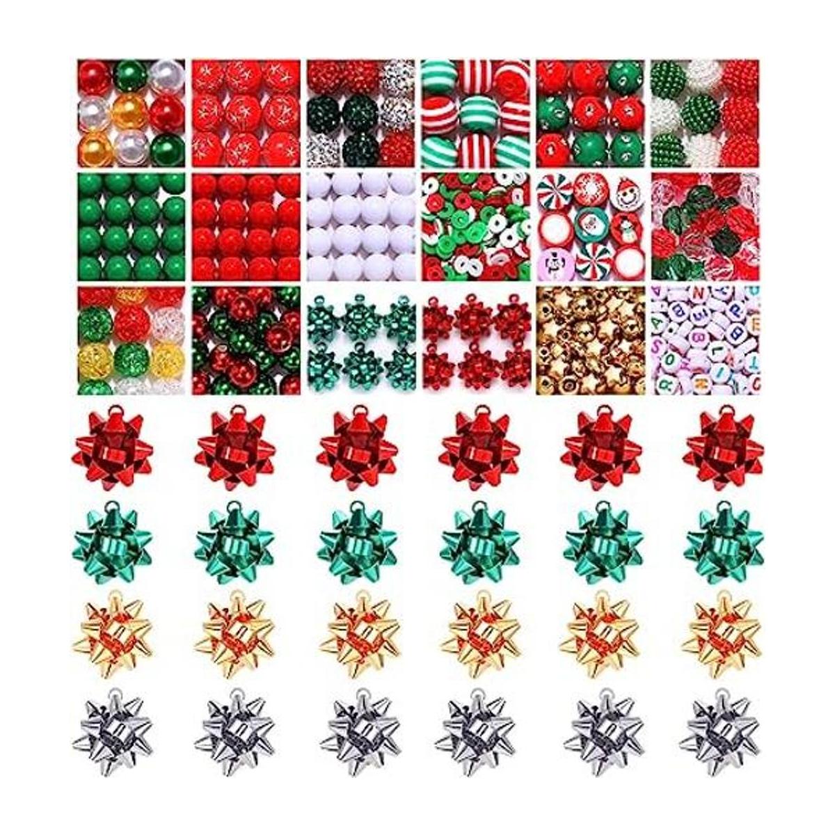600 dijes de cuentas de Navidad para hacer joyas dijes