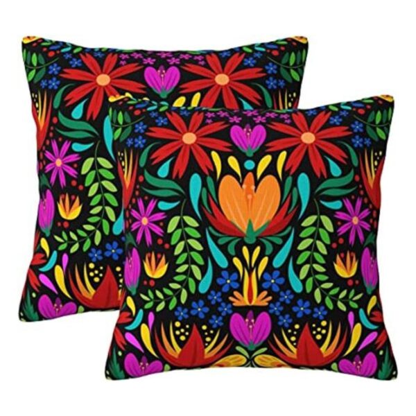 2pack Mexican Throw Pillow Cover for Sofa Couch Farmhouse