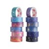 Esweny Juego de 12 rollos de cinta Galaxy Washi cinta
