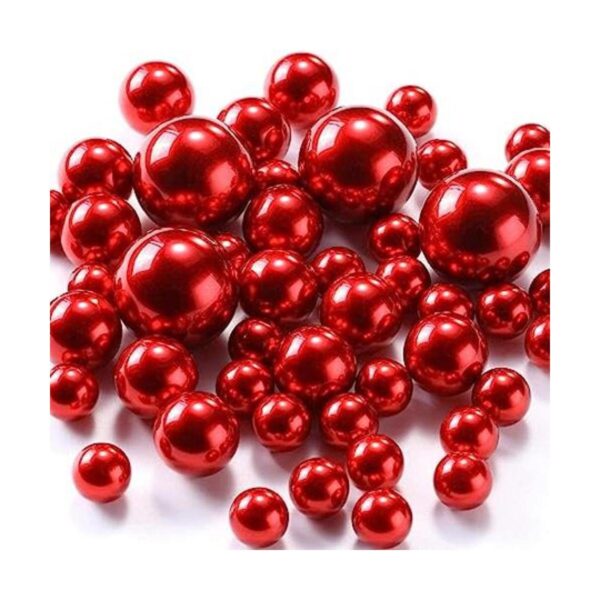 50 cuentas flotantes de perlas para jarrones rojo_1