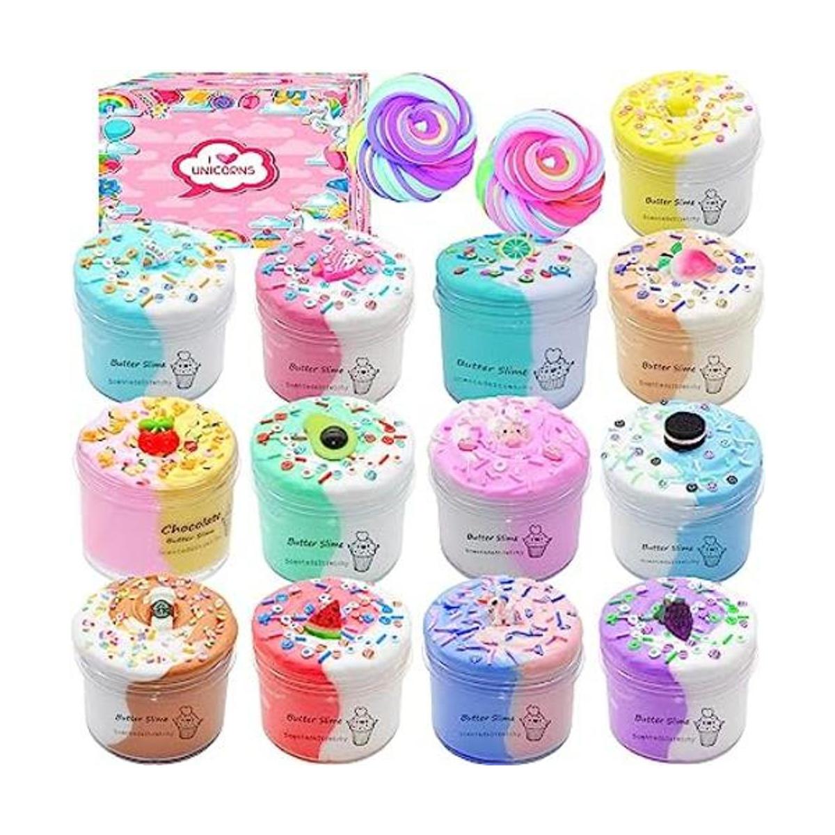 Kit de slime de mantequilla colorida paquete de 13