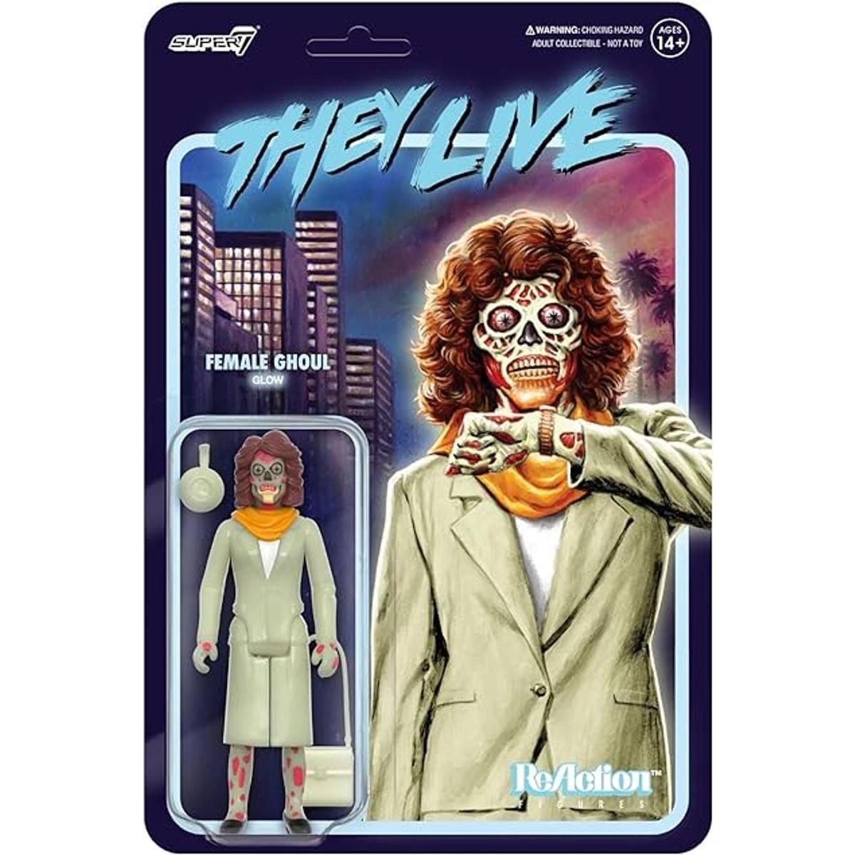 Super7 They Live Female Ghoul Glow Reaction Figure 3.75 Inch