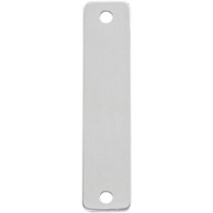 ABBECIAO Paquete de 50 etiquetas rectangulares de aluminio_1