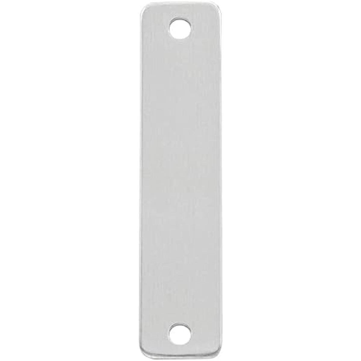 ABBECIAO Paquete de 50 etiquetas rectangulares de aluminio