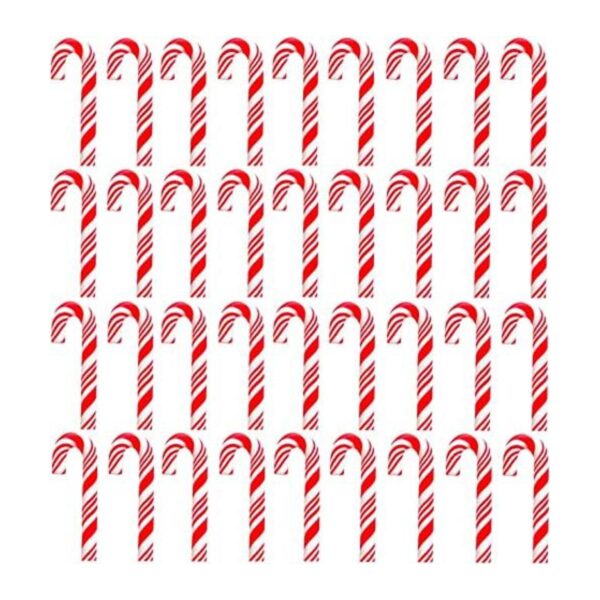 100 bastones de caramelo de arcilla rojo y blanco_1