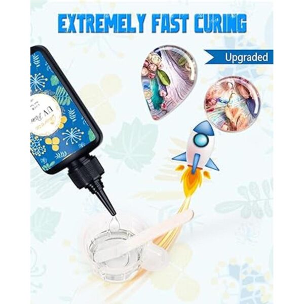 Bsrezn Kit de resina UV mejorado con luz 7.05 oz de