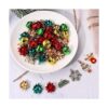 Dijes de cuentas de Navidad para hacer joyas lazo rojo y