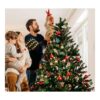 Dijes de cuentas de Navidad para hacer joyas lazo rojo y