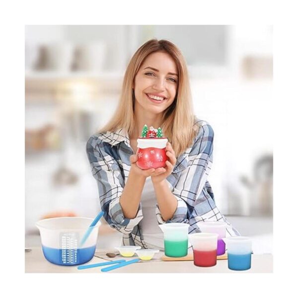 Vasos medidores de silicona para resina suministros de