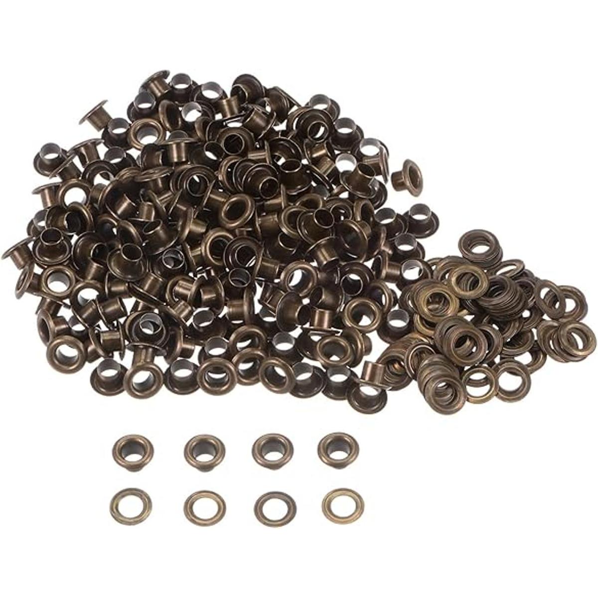 HARFINGTON Kit de 200 ojales de metal de 0.177 in y 0.18
