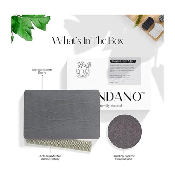 Mondano Stone Bath Mat Diatomaceous Earth Bath Mat Stone_2