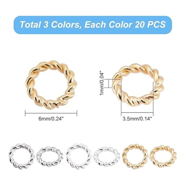 PH PandaHall 60 anillos de salto de oro de 24 quilates 3_2