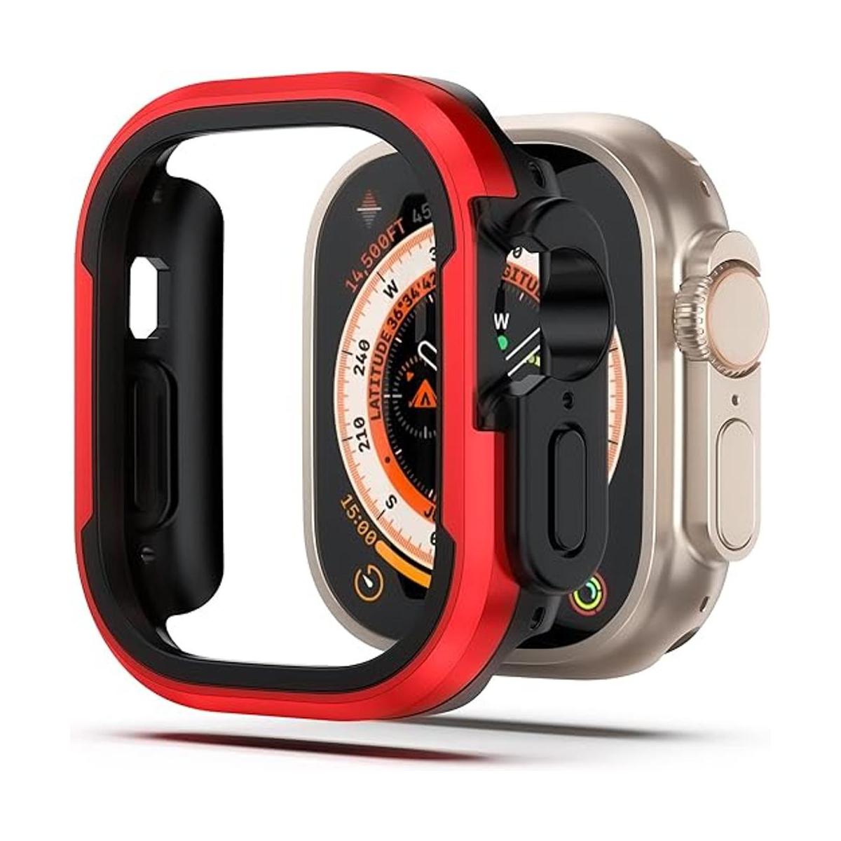 NINKI Funda de metal compatible con Apple Watch Ultra de