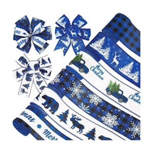 AnyDesign Cinta con borde de alambre de Navidad de 2.5