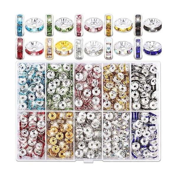 Rondelle Cuentas espaciadoras para hacer joyas 600
