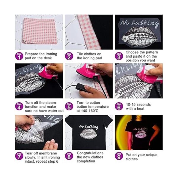 9 calcomanías de Navidad para planchar con diseño de_5