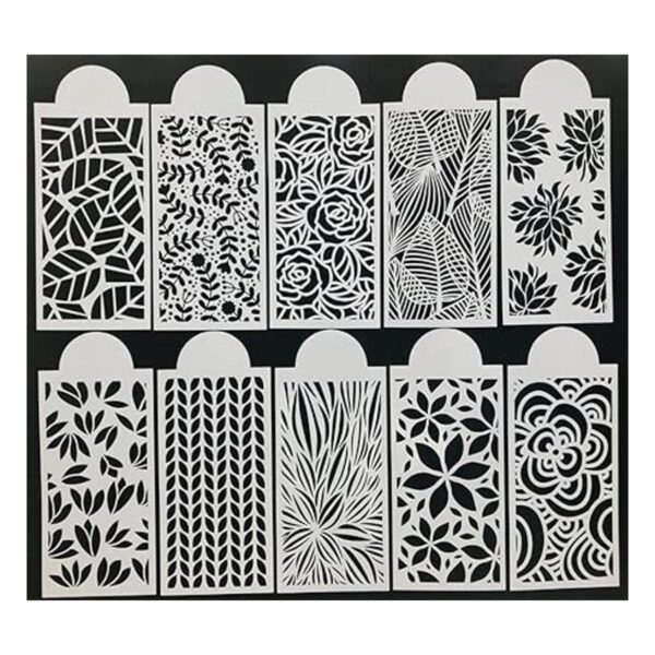 Alinacutle 10 plantillas de plástico reutilizables_1