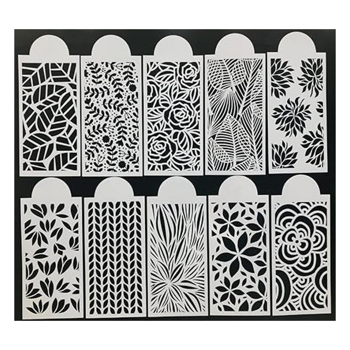 Alinacutle 10 plantillas de plástico reutilizables