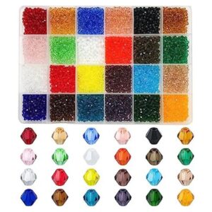 JEBBO 4800 cuentas de cristal de bicona de 0.11 pulgadas