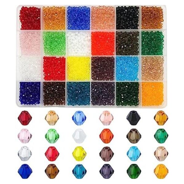 JEBBO 4800 cuentas de cristal de bicona de 0.11 pulgadas