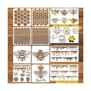 12 piezas de plantilla de abeja de abeja plantillas de