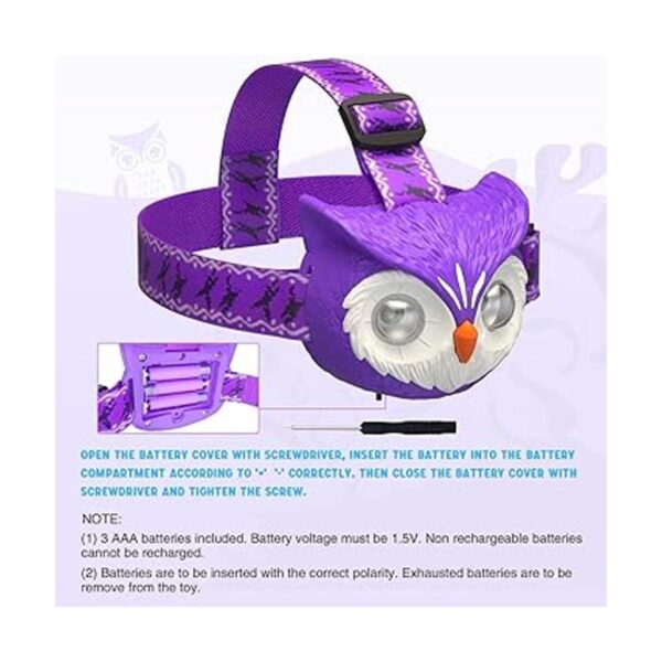 Linterna frontal LED para niños accesorios de campamento_3