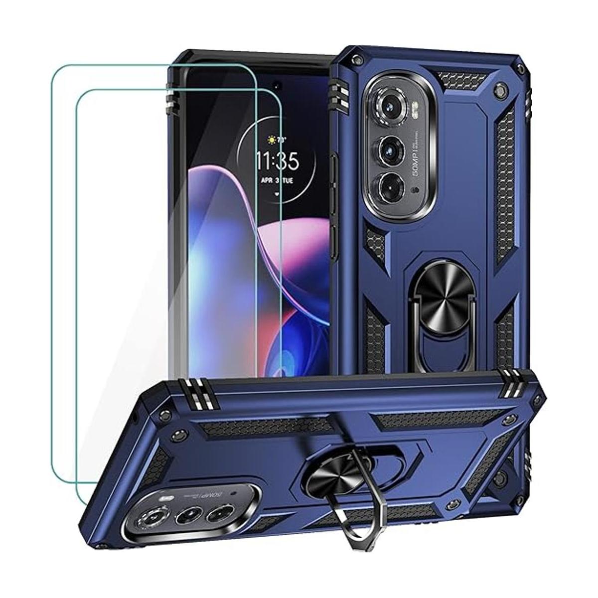 for Motorola Edge 2022 Case with 2 Pcs Tempered Glass