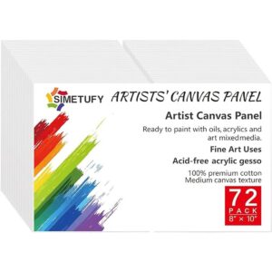 Paquete de 72 lienzos para pintar de 8 x 10 pulgadas