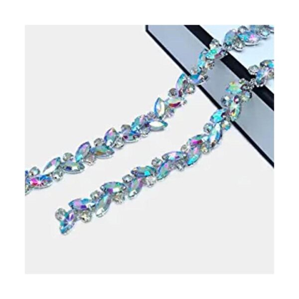 Yhsheen Cadena de diamantes de imitación AB de 1 yarda con