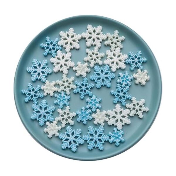 Sowaka 30 piezas de resina de copo de nieve de varios