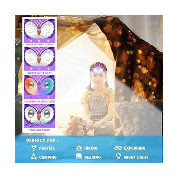 Linterna frontal LED para niños accesorios de campamento_6